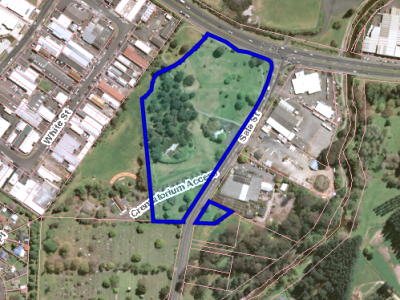 Area proposed to be reclassified - Sala Street Cemetery Reserve