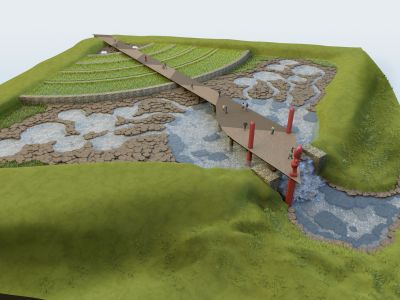 Aerial shot of the proposed Water Restoration Land Contact Bed